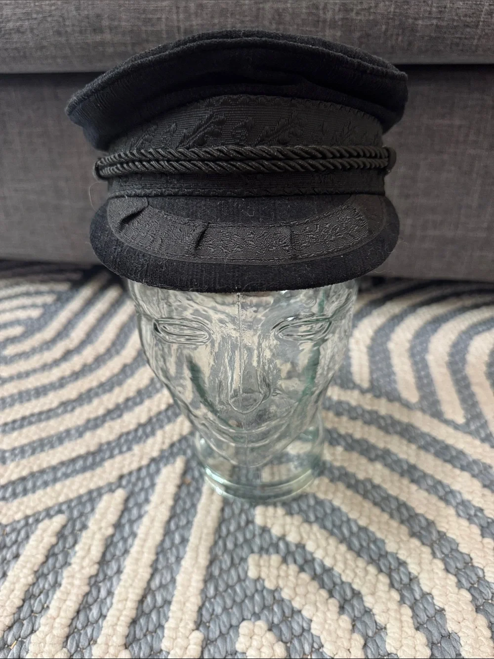 Brixton Albany Black Fiddler Cap XS 54cm Women's Greek Fisherman Hat